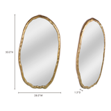 Foundry Gold Oval Mirror - Ornate Home