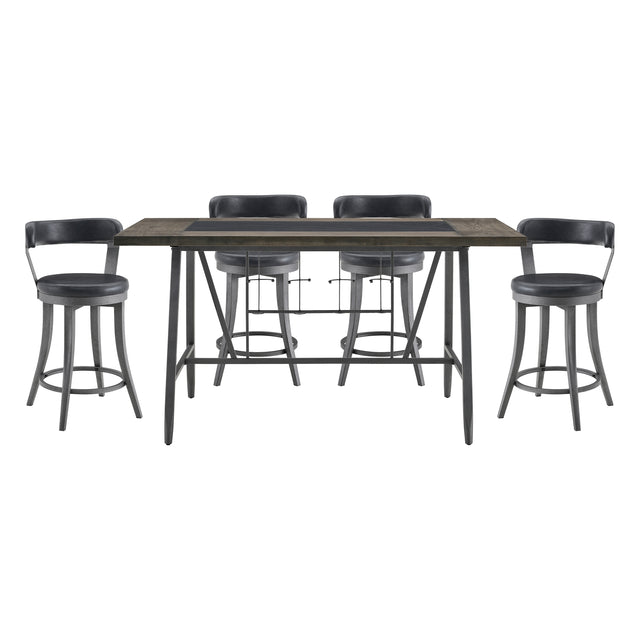 Foundry Gray 5pc Dining Set - Ornate Home