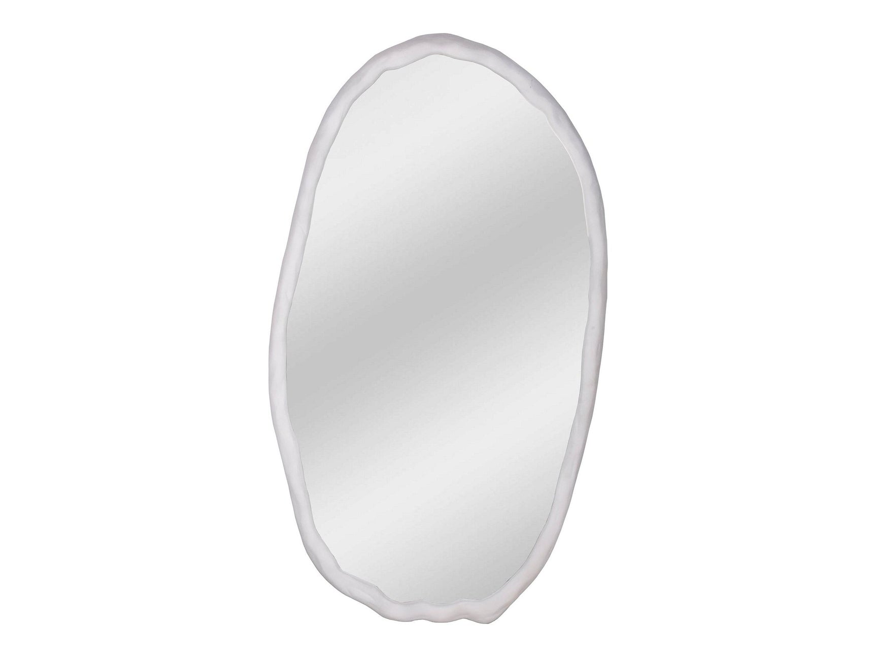Foundry White Oval Mirror - Ornate Home