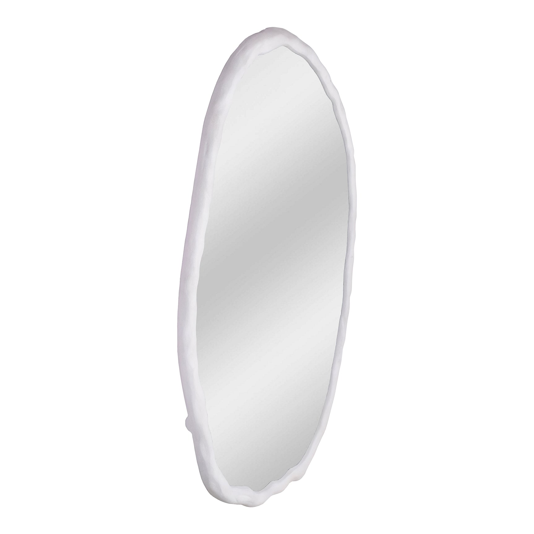 Foundry White Oval Mirror - Ornate Home