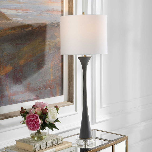 Fountain Black Stone Buffet Lamp - Ornate Home