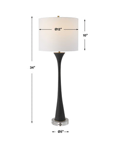 Fountain Black Stone Buffet Lamp - Ornate Home