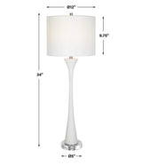 Fountain White Marble Buffet Lamp - Ornate Home