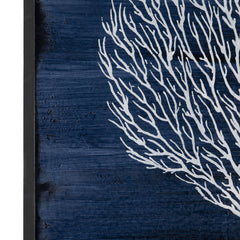 Four Corals Blue/White Canvas - Ornate Home