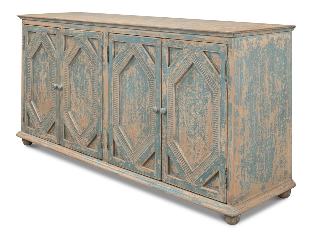 Four Diamonds Blue Sideboard - Ornate Home