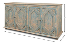 Four Diamonds Blue Sideboard - Ornate Home