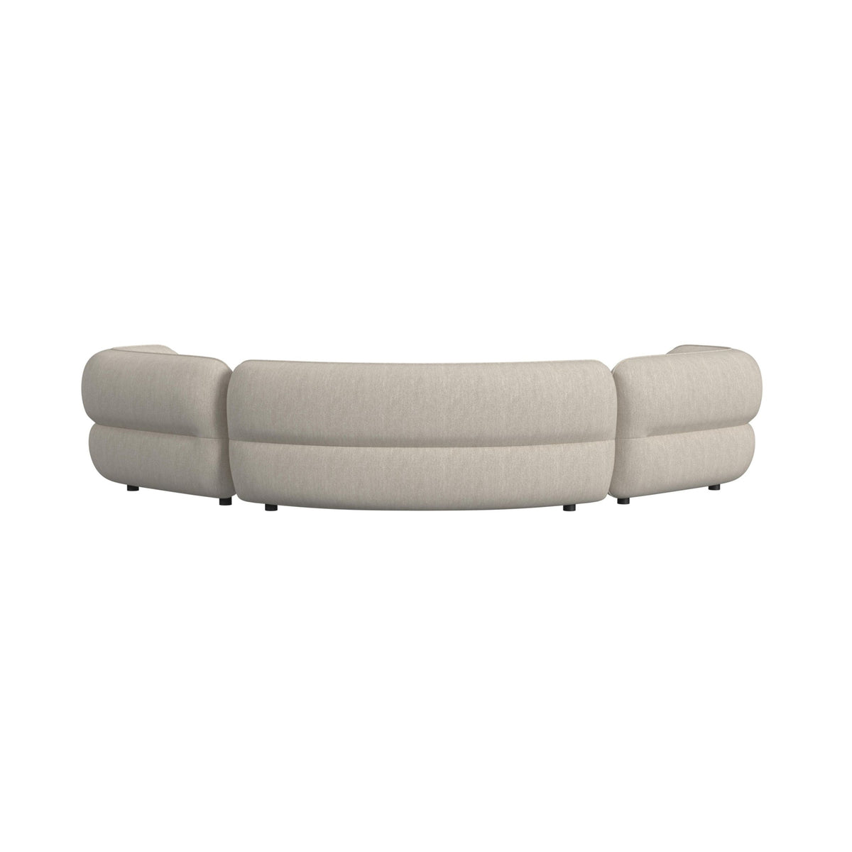 Four Seasons Woolen Camel Sectional with 6 Pillows