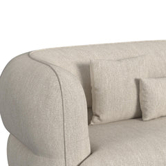 Four Seasons Woolen Camel Sectional with 6 Pillows - Ornate Home