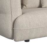 Four Seasons Woolen Camel Sectional with 6 Pillows