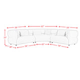 Four Seasons Woolen Camel Sectional with 6 Pillows