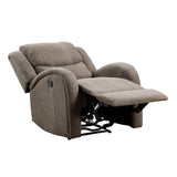 Foxcroft Brown Chenille Power Reclining Chair - Ornate Home