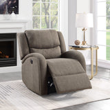 Foxcroft Brown Chenille Power Reclining Chair - Ornate Home