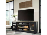 Foyland Black & Brown 83" TV Stand (Online Special Price) - Ornate Home