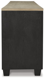 Foyland Black & Brown 83" TV Stand (Online Special Price) - Ornate Home