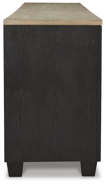 Foyland Black & Brown 83" TV Stand - Ornate Home