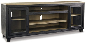 Foyland Black & Brown 83" TV Stand - Ornate Home