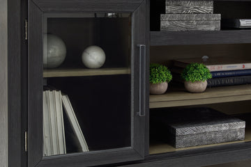 Foyland Black & Brown 83" TV Stand - Ornate Home