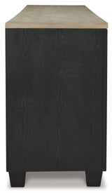 Foyland Black & Brown 83" TV Stand w/ Electric Fireplace Insert - Ornate Home