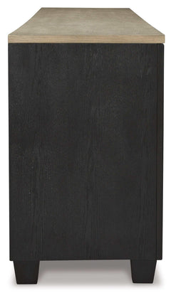 Foyland Black & Brown 83" TV Stand w/ Electric Fireplace Insert - Ornate Home