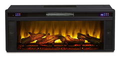 Foyland Black & Brown 83" TV Stand w/ Electric Fireplace Insert - Ornate Home