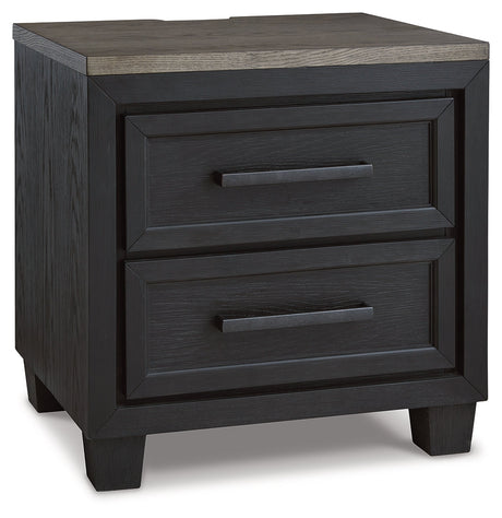 Foyland Black/Brown Cal King Panel Storage Bedroom Set with Dresser, Mirror, Chest and Nightstand - Ornate Home