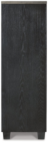 Foyland Black & Brown Door Chest - Ornate Home