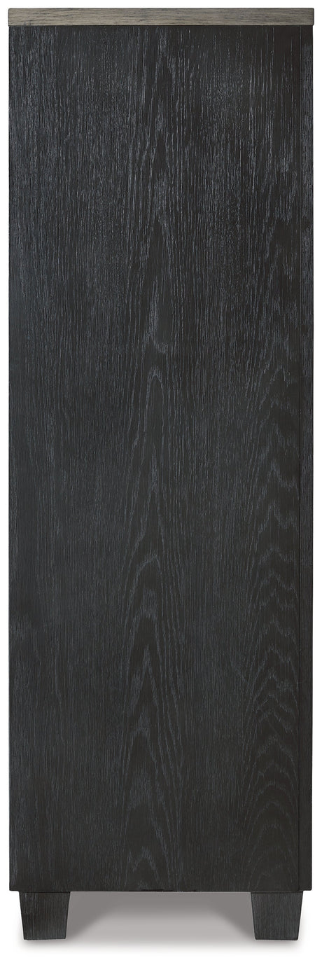 Foyland Black & Brown Door Chest - Ornate Home