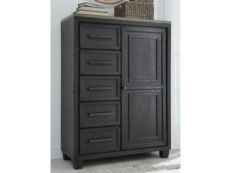 Foyland Black & Brown Door Chest - Ornate Home
