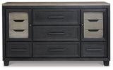 Foyland Black & Brown Dresser - Ornate Home