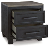 Foyland Black & Brown Nightstand (Online Special Price) - Ornate Home