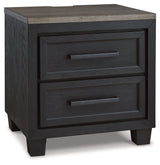 Foyland Black & Brown Nightstand - Ornate Home