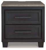 Foyland Black & Brown Nightstand - Ornate Home