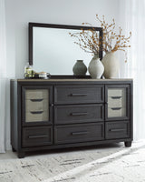 Foyland King Panel Storage Bedroom Set with Dresser and Mirror - Ornate Home