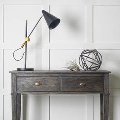 Fragon Black/Gold Metal Adjustable Cone Shade Table Lamp