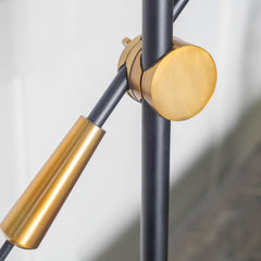 Fragon Black/Gold Metal Adjustable Cone Shade Table Lamp