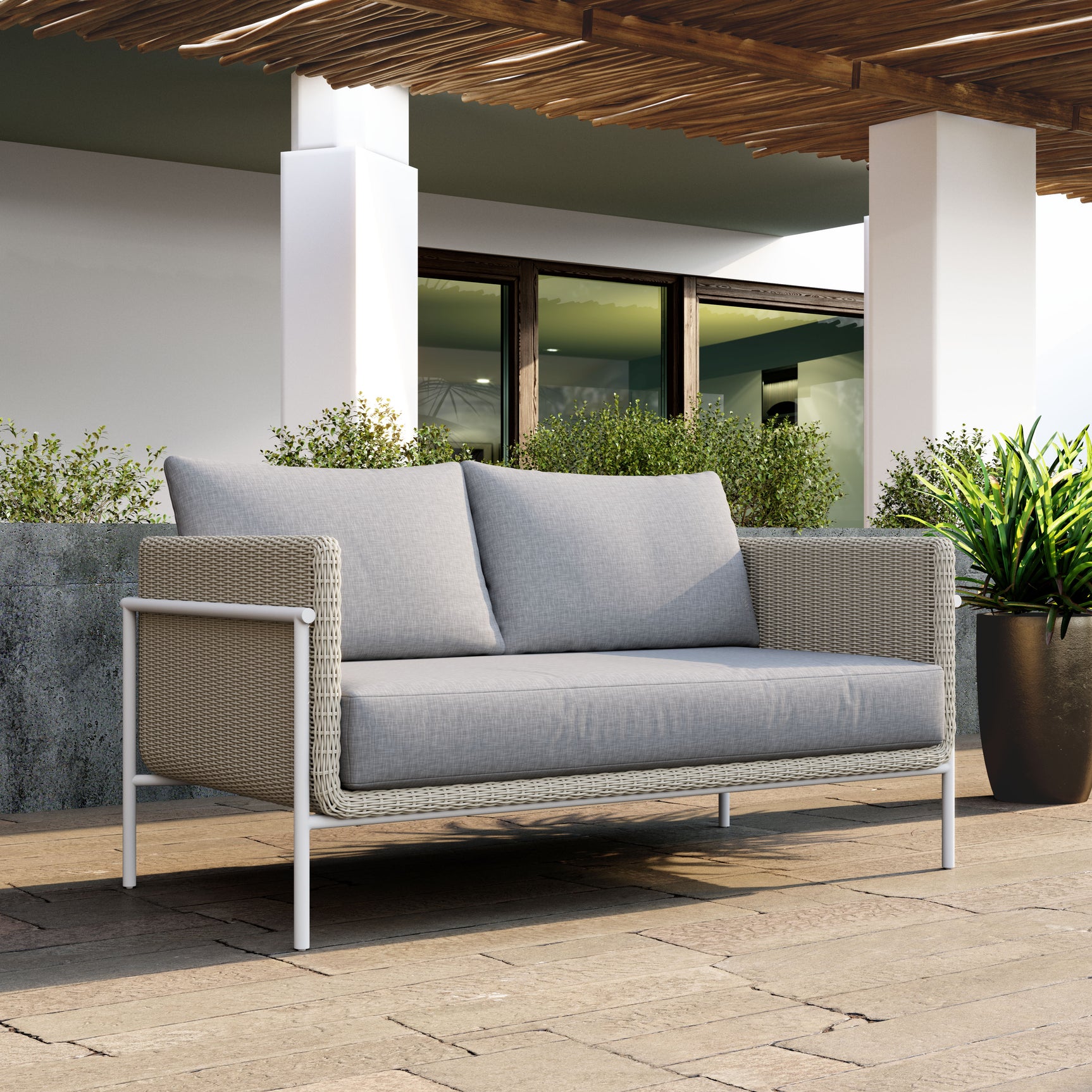 Frais Gray Loveseat