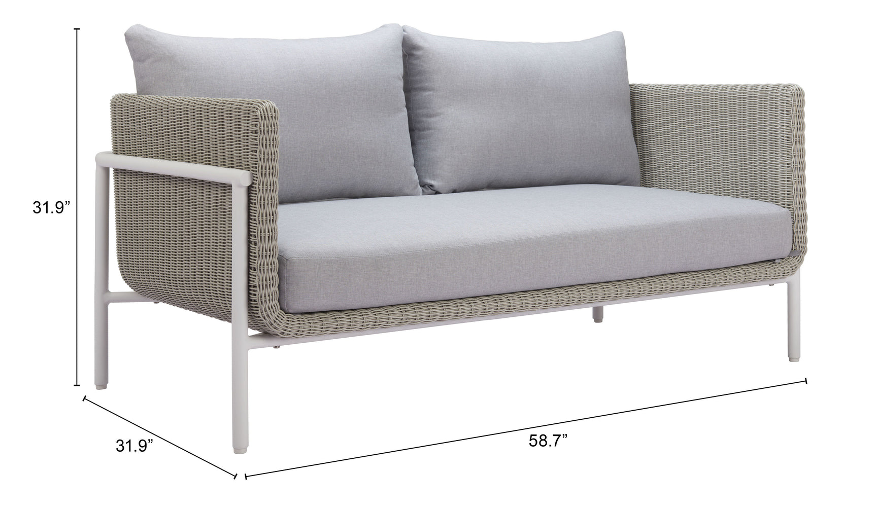 Frais Gray Loveseat