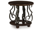 Frallyn Dark Brown Round End Table (Online Special Price) - Ornate Home