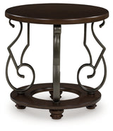 Frallyn Dark Brown Round End Table (Online Special Price) - Ornate Home