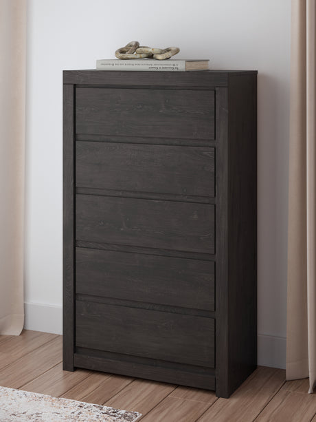 Fraluna Charcoal Chest of Drawers - Ornate Home