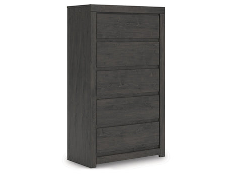 Fraluna Charcoal Chest of Drawers - Ornate Home