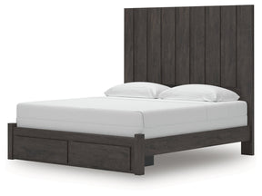 Fraluna Charcoal King Panel Storage Bed (Online Special Price) - Ornate Home