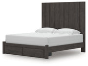 Fraluna Charcoal King Panel Storage Bed - Ornate Home