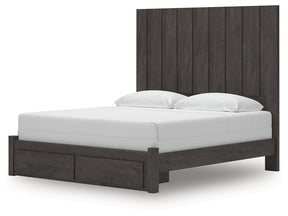 Fraluna Charcoal King Panel Storage Bed - Ornate Home