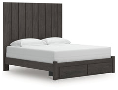 Fraluna Charcoal King Panel Storage Bed - Ornate Home