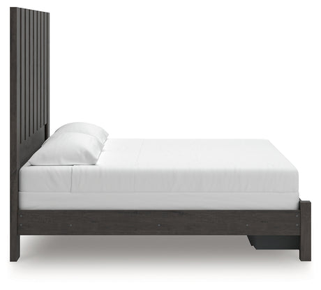 Fraluna Charcoal King Panel Storage Bed - Ornate Home