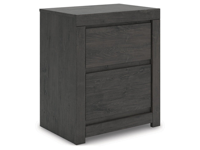 Fraluna Charcoal Nightstand - Ornate Home