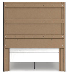Fraluna Charcoal Queen Panel Bed, Dresser, Mirror, and Nightstand - Ornate Home