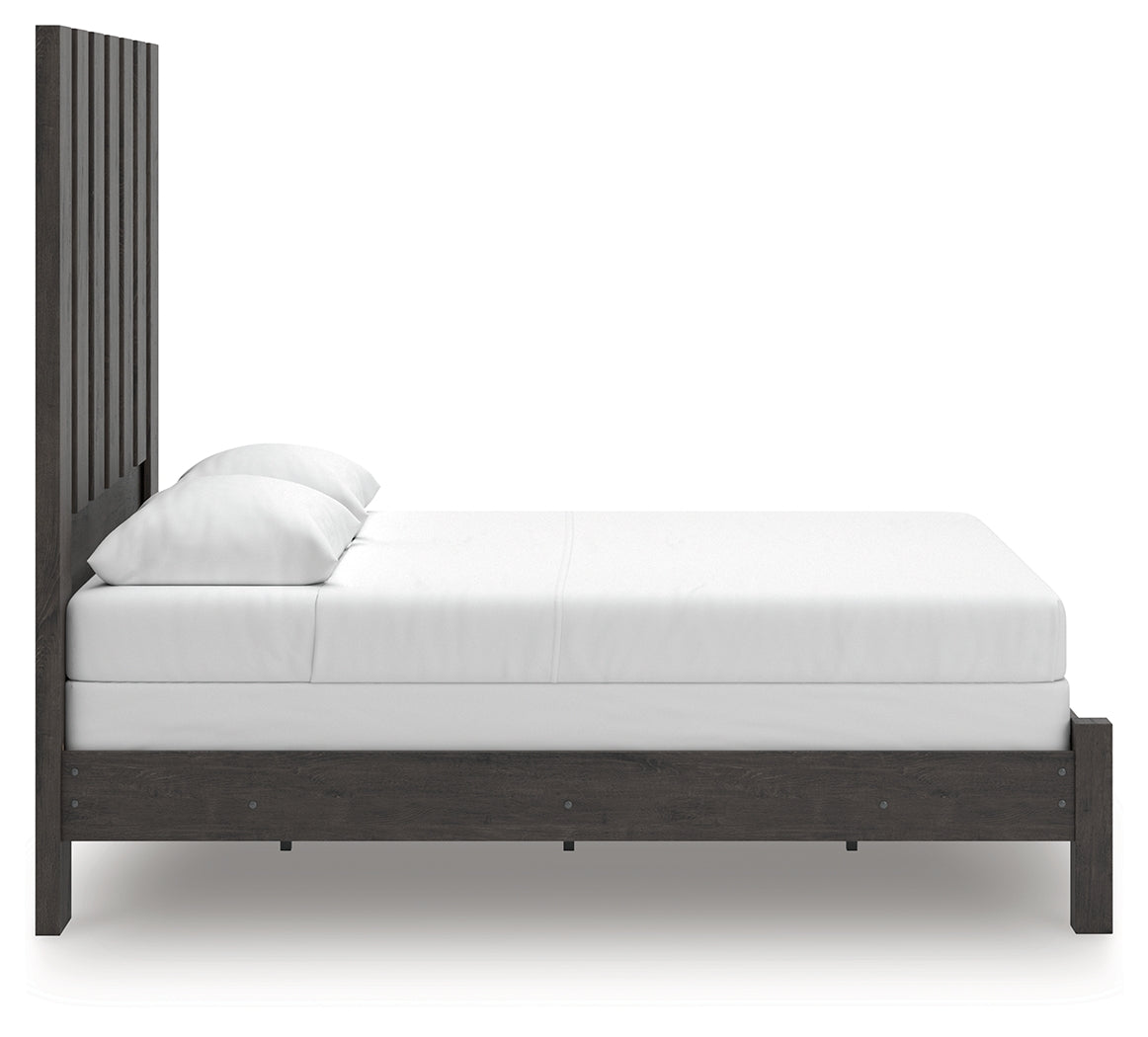 Fraluna Charcoal Queen Panel Bed, Dresser and Mirror (Online Special Price) - Ornate Home