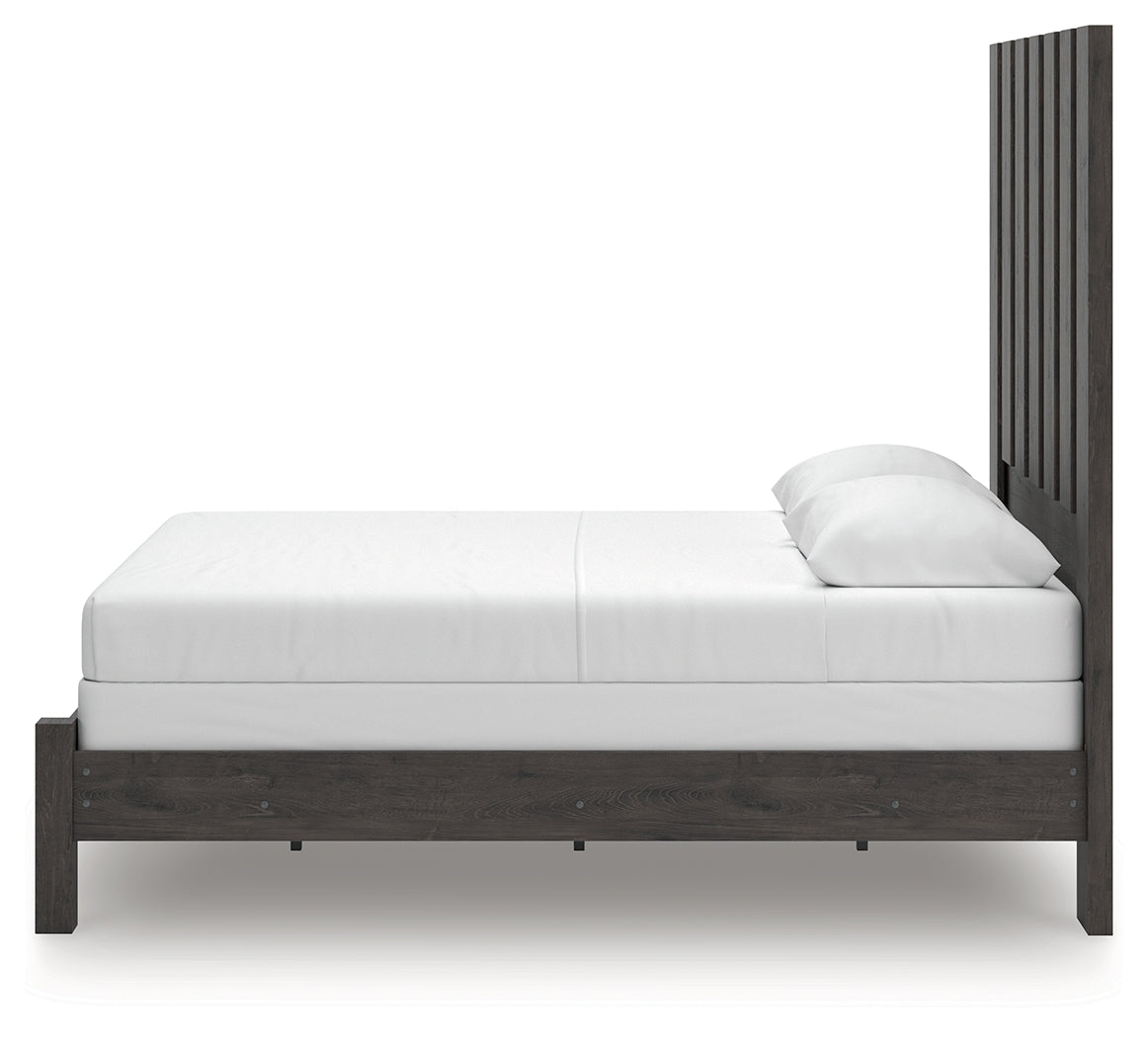 Fraluna Charcoal Queen Panel Bed, Dresser and Mirror (Online Special Price) - Ornate Home